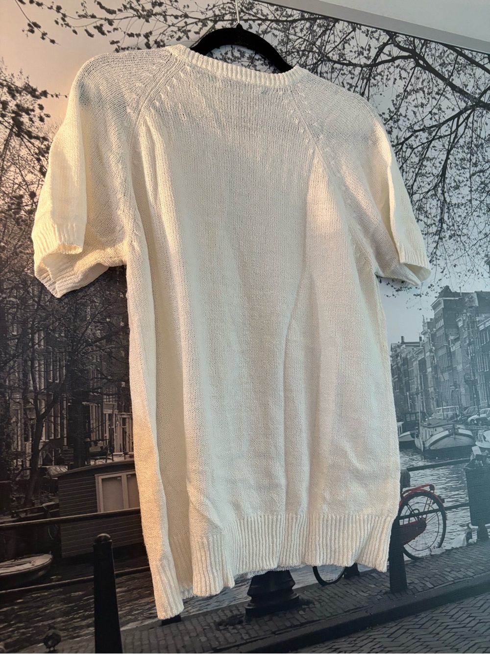 Carolyn Taylor white Crewneck Short-Sleeve Knit Sweater - Picture 4 of 7